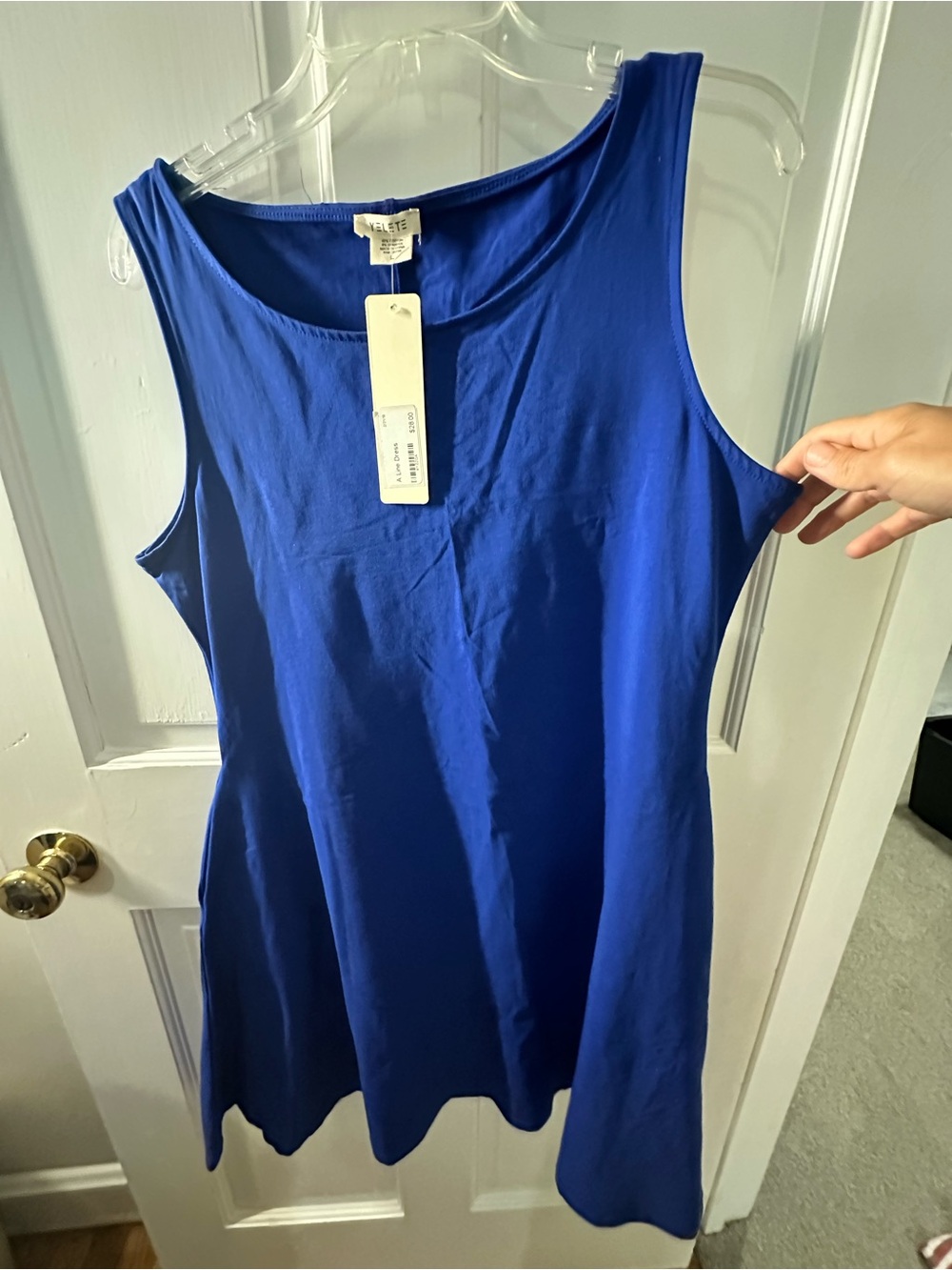 Blue Sleeveless Swing Tank dress